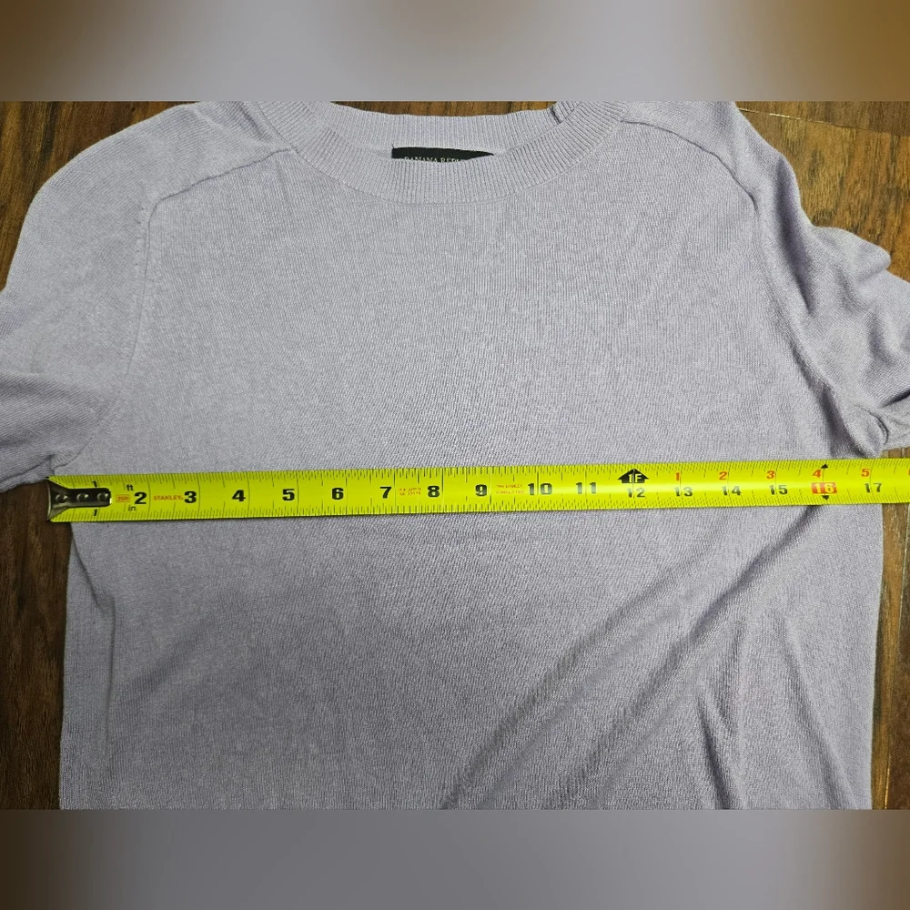 Banana Republic Yak Silk Rayon Blend Lavender Purple Crew Neck Knit Sweater XS - Picture 7 of 7